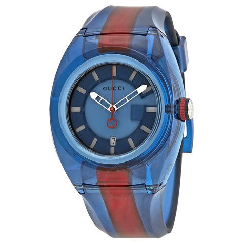 gucci sync xxl blue|Gucci Sync XL Blue Dial Men's Two Tone Watch YA137112.